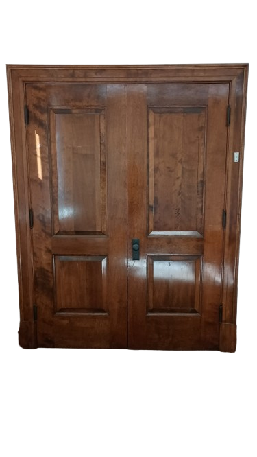 Antique Solid Birch Double 2 Panel Doors