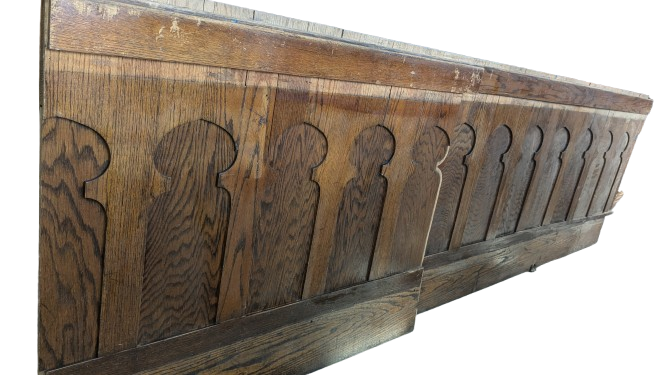 1913 Solid Oak Communion Rail