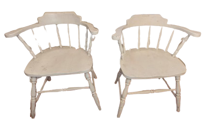 Primitive Farmhouse Wooden Chairs